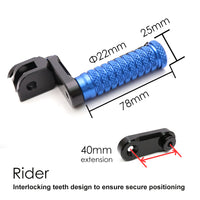 {Front}  Fits CF MOTO 40mm Adjustable POLE Foot Pegs