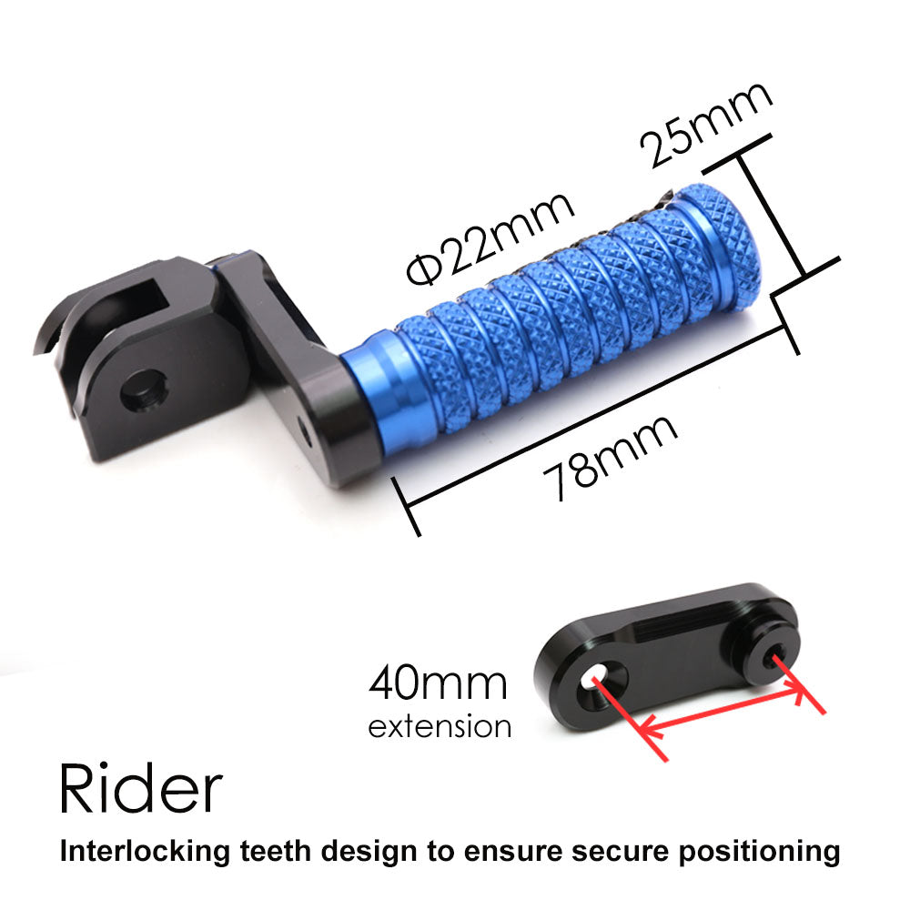 {Front}  Fits CF MOTO 40mm Adjustable POLE Foot Pegs
