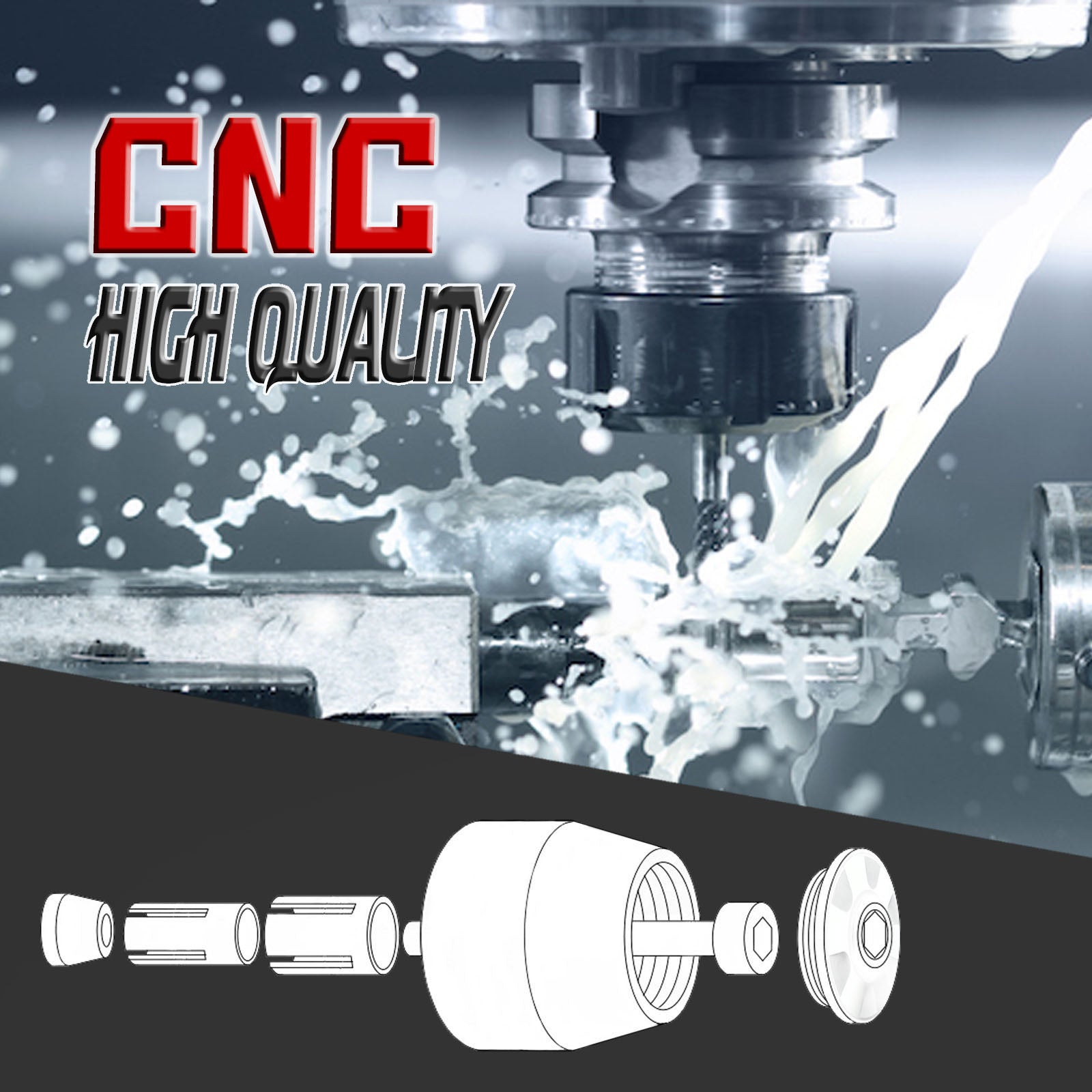 Fit Suzuki V-Strom 650 1000 SFV650 DR-Z400 STORM CNC Bar Ends - MC Motoparts