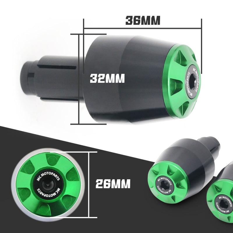 Fit Kawasaki ZH2 Z400 Z900RS Versys STORM CNC Bar Ends - MC Motoparts