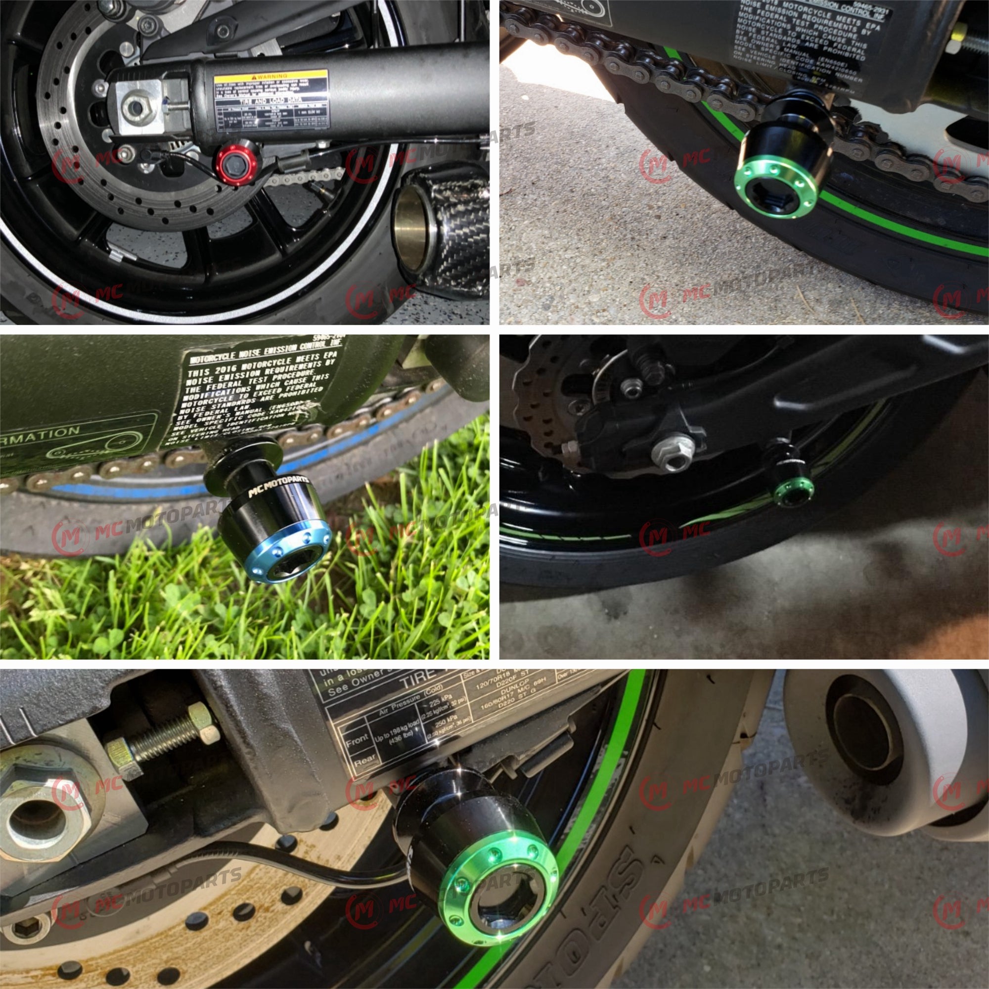 ケビン Fits Kymco MSHINE Paddock Stand Swingarm Spools | MC MOTOPARTS