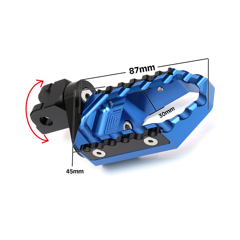 {Delantero} Se adapta a clavijas de pie de 25 mm de ancho para Yamaha XVS250 XVS400 Virago 250 TRC Touring