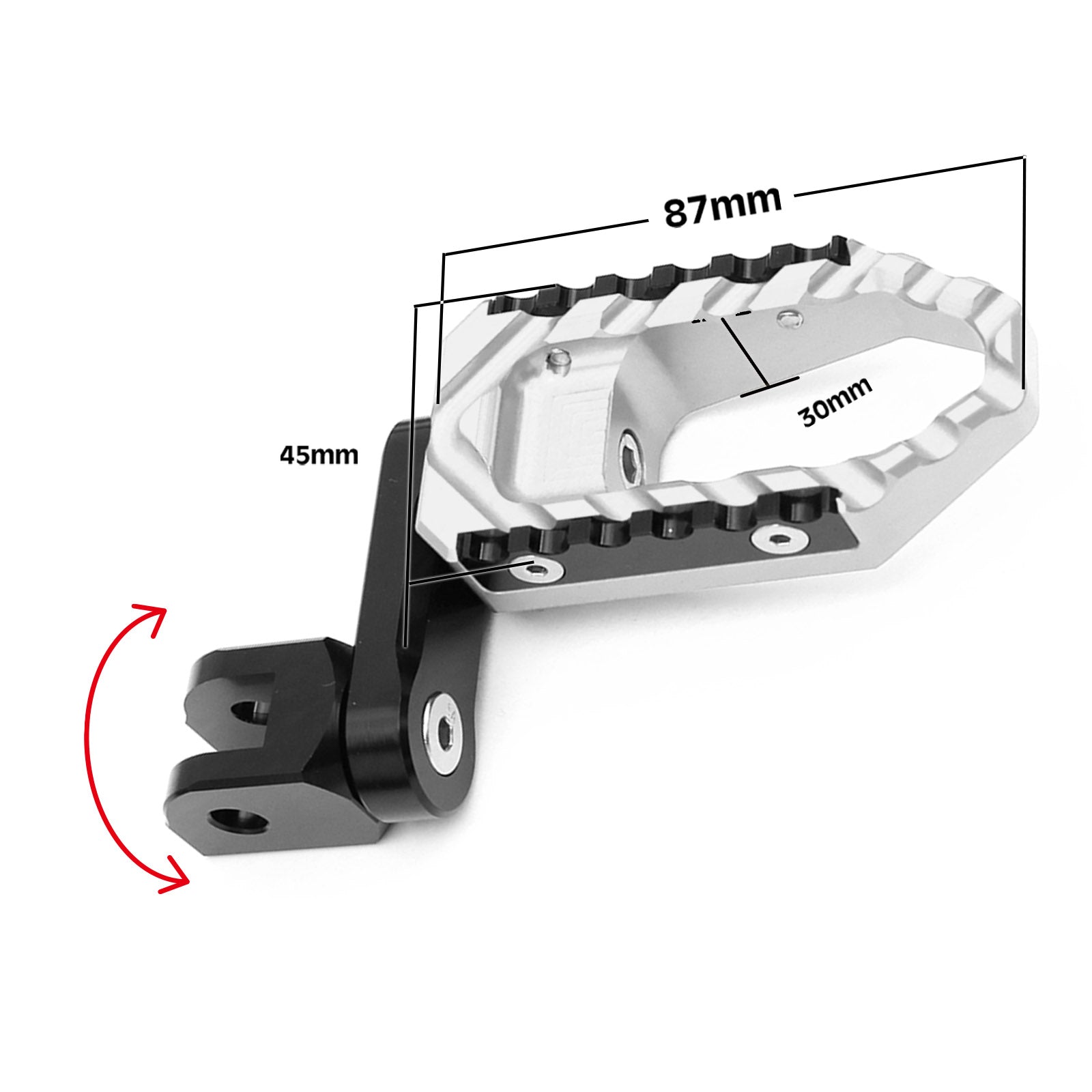 {Avant} Compatible avec Aprilia Shiver 900 SL750 Tuono V4R Repose-pieds réglables de 25 mm.