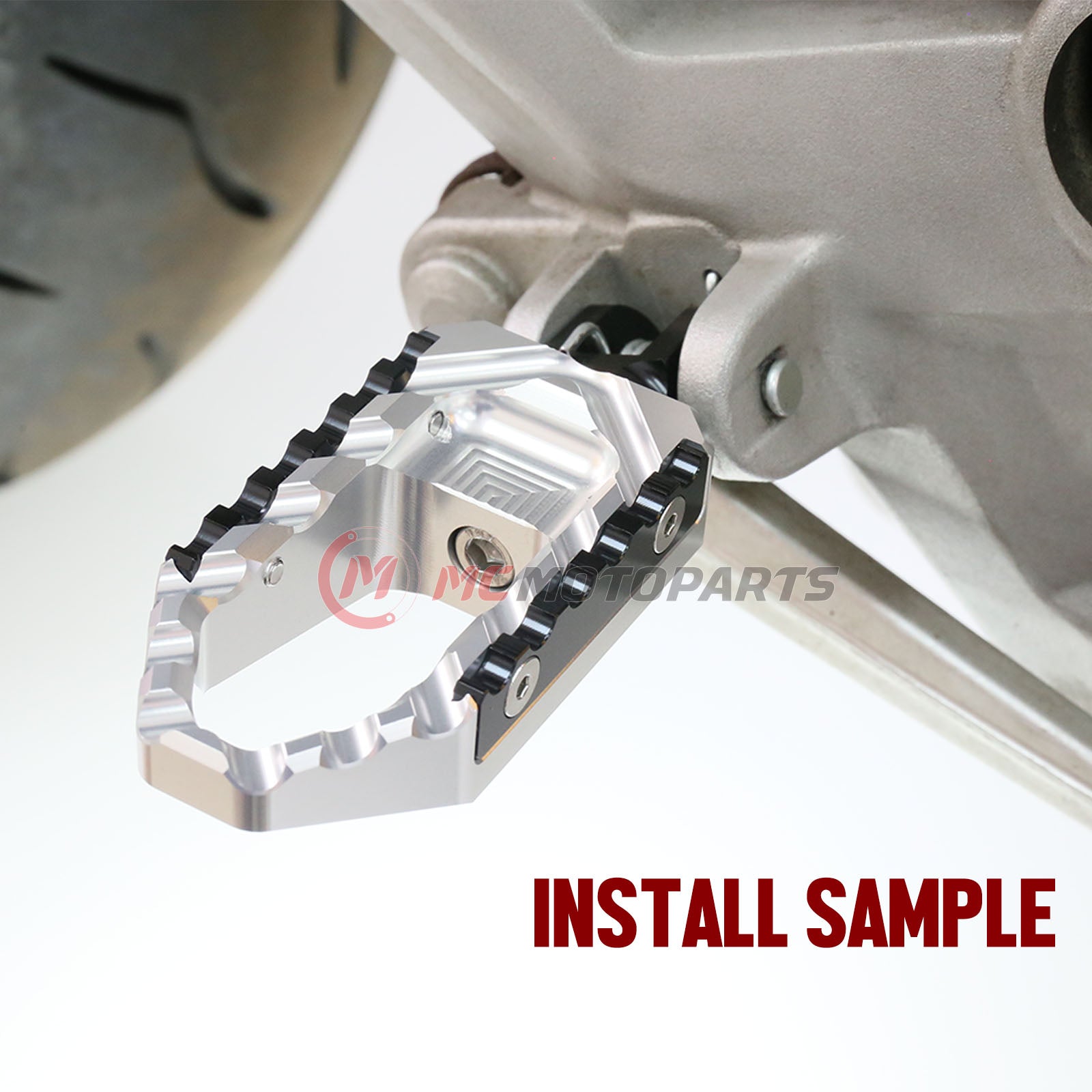 {Front}  Fits Greenger G3S G3 2023-2024 TRC Touring Wide Foot Pegs - MC Motoparts