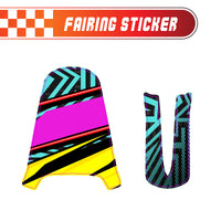 Graphic Kit Decals Fairing Sticker Custom Number For Razor MX350 MX400 - C001 Neon Geometrics