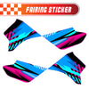 Graphic Kit Decals Fairing Sticker Custom Number For Razor MX350 MX400 - C002 Blue Geometric Burst