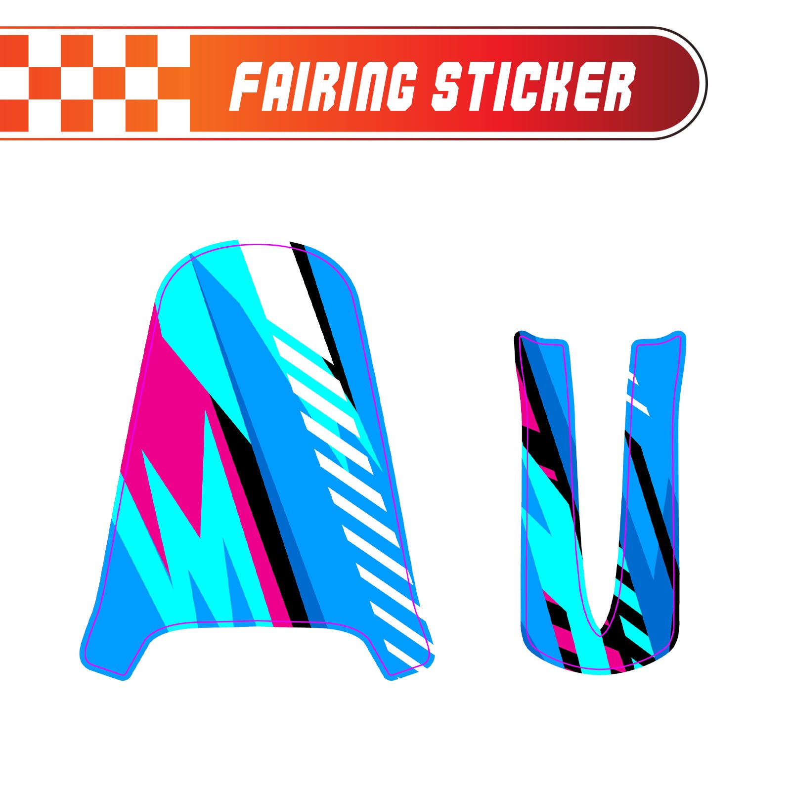 Graphic Kit Decals Fairing Sticker Custom Number For Razor MX350