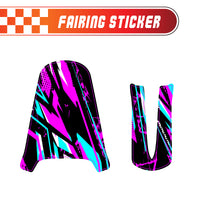 Graphic Kit Decals Fairing Sticker Custom Number For Razor MX350 MX400 - C003 Purple Geometric Burst