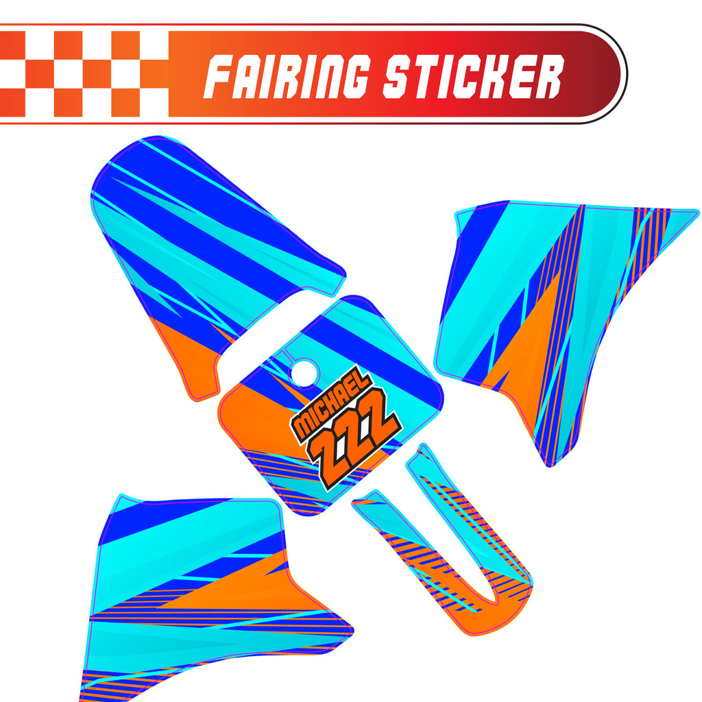 Graphic Kit Decals Fairing Sticker Custom Number For Razor MX350 MX400 ...