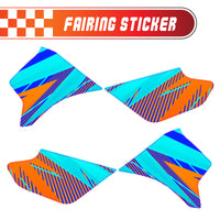 Graphic Kit Decals Fairing Sticker Custom Number For Razor MX350 MX400 - C004 Diagonal Stripes Burst