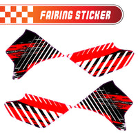 Graphic Kit Decals Fairing Sticker Custom Number For Razor MX350 MX400 - C005 Red Vibrant Brushstrokes - MC Motoparts