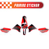 Graphic Kit Decals Fairing Sticker Custom Number For Razor MX350 MX400 - C005 Red Vibrant Brushstrokes