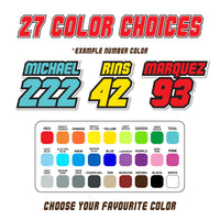 Graphic Kit Decals Fairing Sticker Custom Number For Razor MX350 MX400 - C005 Red Vibrant Brushstrokes - MC Motoparts