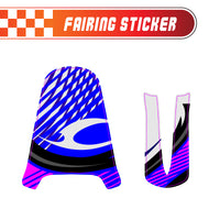 Graphic Kit Decals Fairing Sticker Custom Number For Razor MX350 MX400 - C006 Blue Burst Stripe