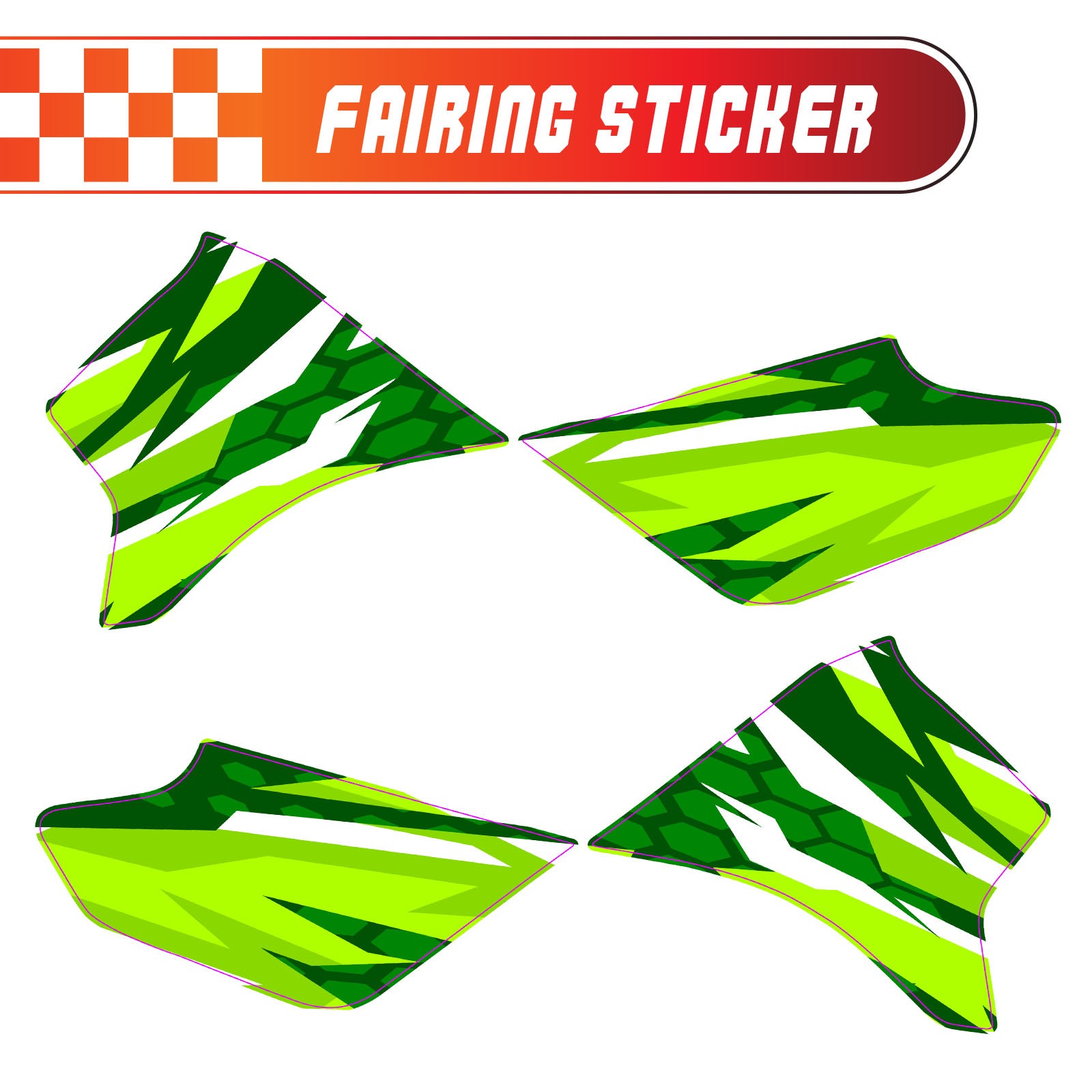 Graphic Kit Decals Fairing Sticker Custom Number For Razor MX350