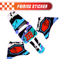 Graphic Kit Decals Fairing Sticker Custom Number For Razor MX350 MX400 - C009 Blue Pixel Burst