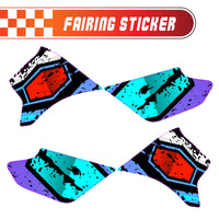 Graphic Kit Decals Fairing Sticker Custom Number For Razor MX350 MX400 - C009 Blue Pixel Burst