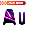 Graphic Kit Decals Fairing Sticker Custom Number For Razor MX350 MX400 - C011 Neon Prism - MC Motoparts