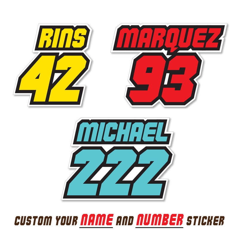 Graphic Kit Decals Fairing Sticker Custom Number For Razor MX350 MX400 - C011 Neon Prism - MC Motoparts