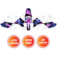 Graphic Kit Decals Fairing Sticker Custom Number For Razor MX350 MX400 - C011 Neon Prism - MC Motoparts