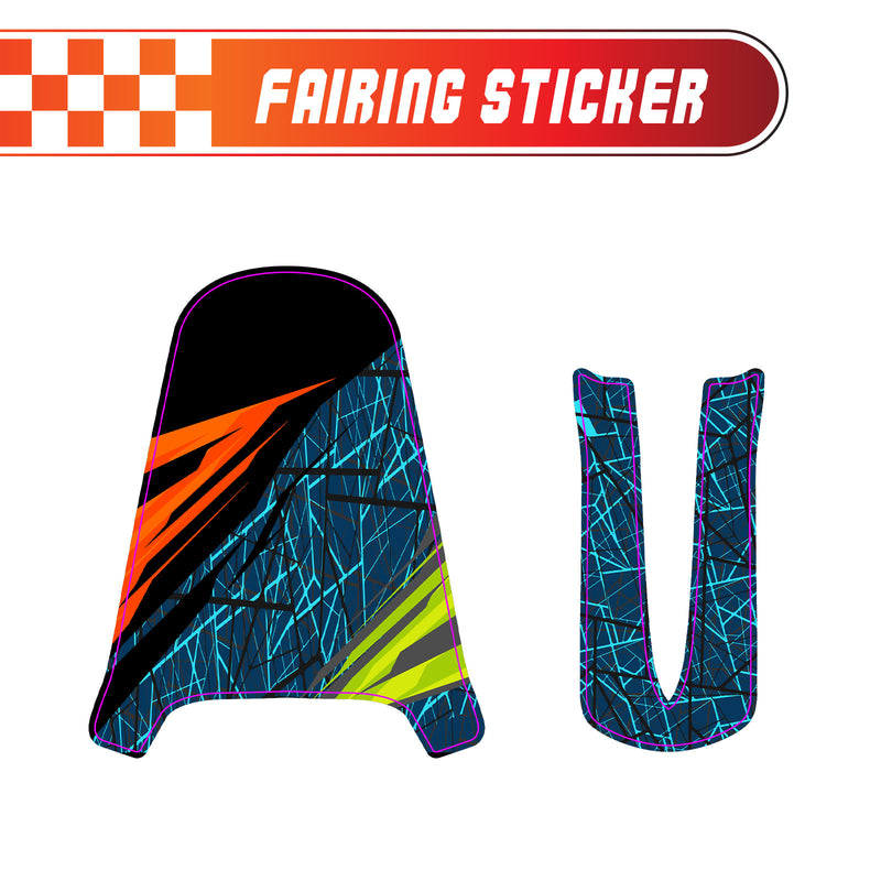 Graphic Kit Decals Fairing Sticker Custom Number For Razor MX350 MX400 - C012 Neon Prism Burst