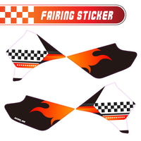 Graphic Kit Decals Fairing Sticker Custom Number For Razor MX350 MX400 - L001 Checkered Fire