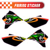 Graphic Kit Decals Fairing Sticker Custom Number For Razor MX350 MX400 - L002 Neon Serpent Skin