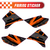 Graphic Kit Decals Fairing Sticker Custom Number For Razor MX350 MX400 - L003 Orange Hexagon