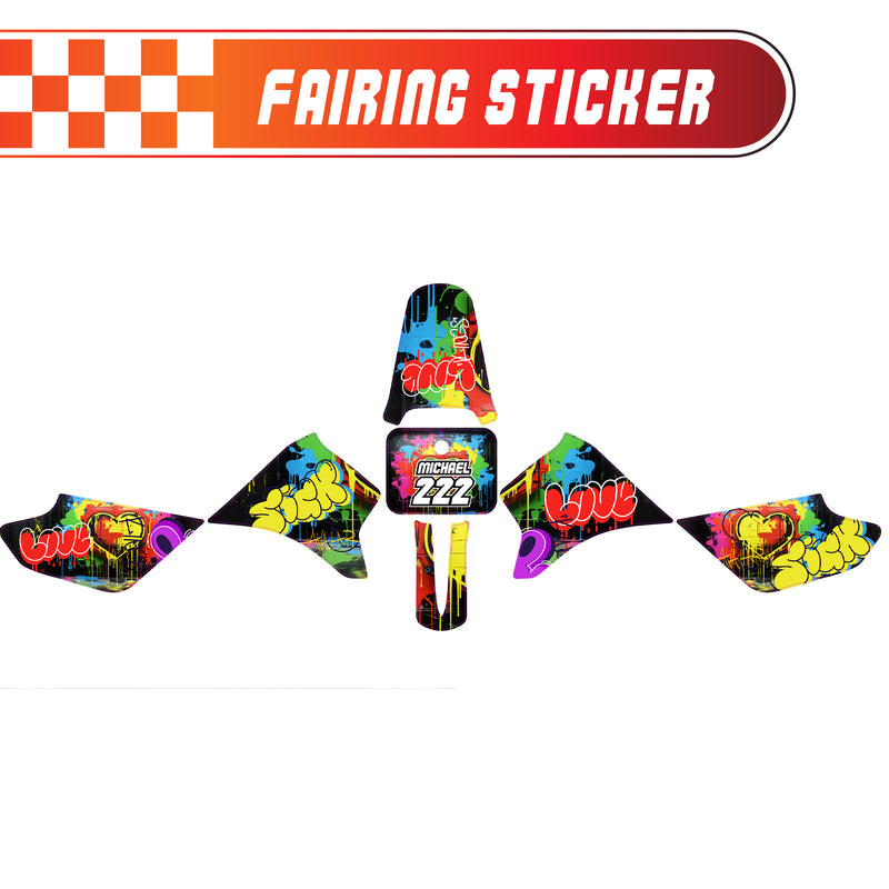 Graphic Kit Decals Fairing Sticker Custom Number For Razor MX350 MX400 - L006 Street Graffiti