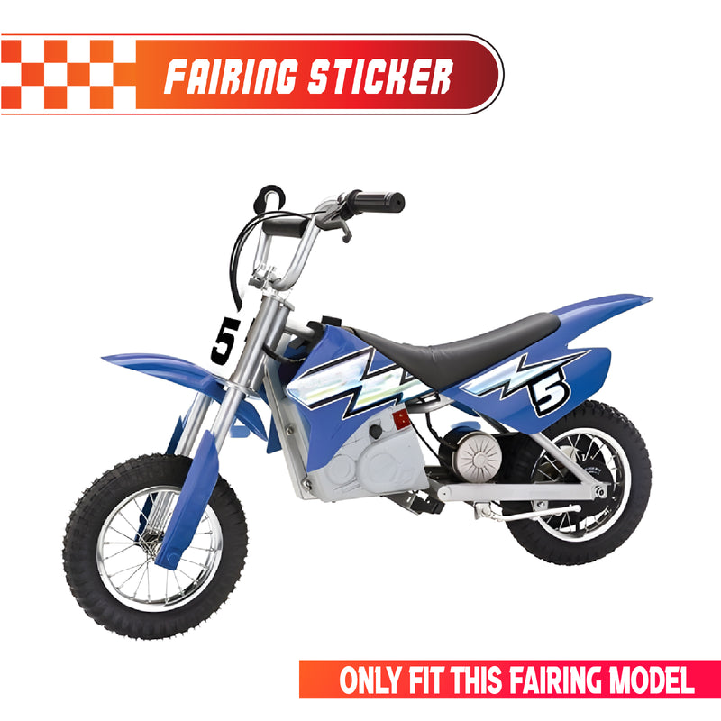 Graphic Kit Decals Fairing Sticker Custom Number For Razor MX350 MX400 - L005 3D Laughing Face - MC Motoparts