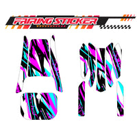 Graphic Kit Decals Fairing Sticker Custom Number For Razor MX350 MX400 (2021 or beyond) - C003 Purple Geometric Burst - MC Motoparts