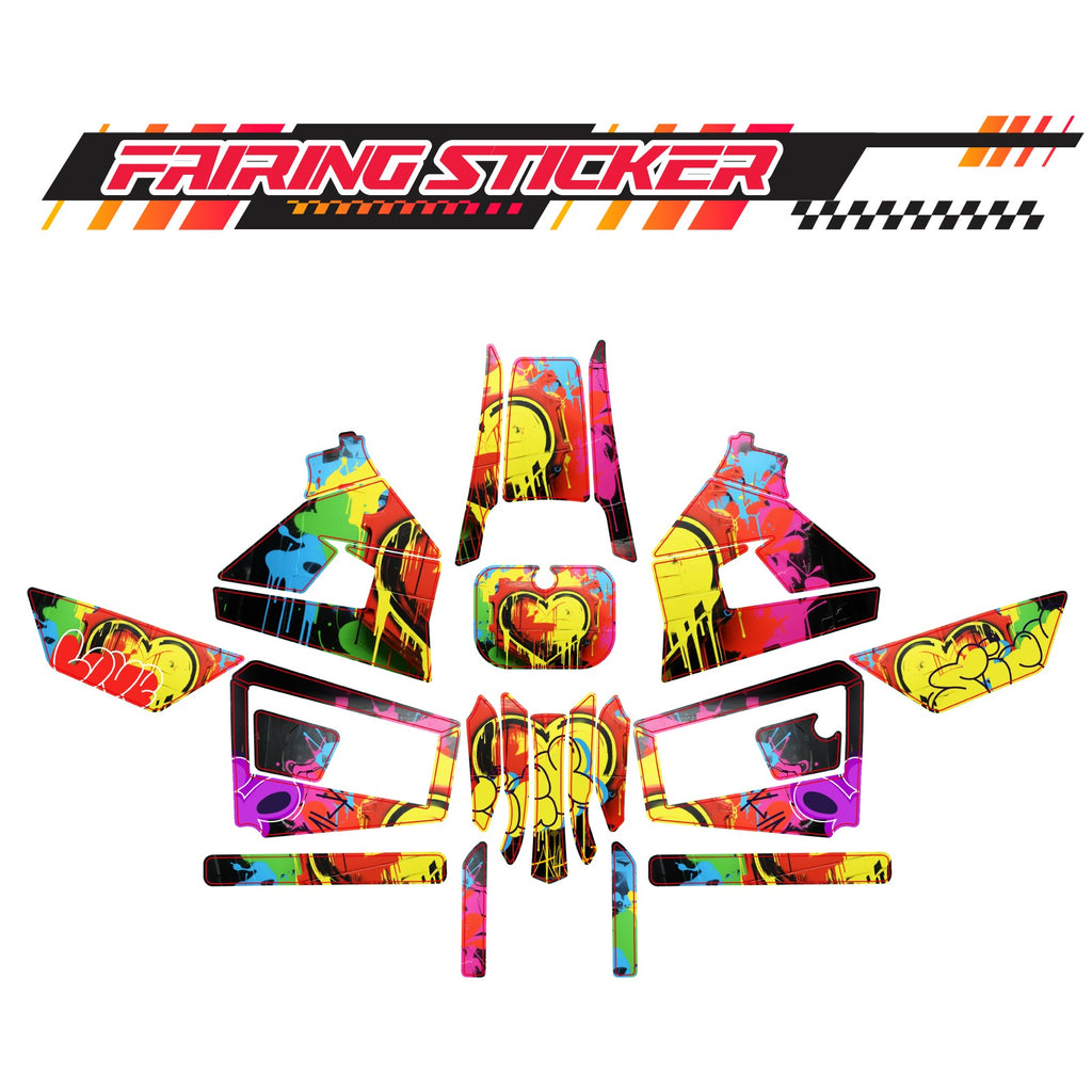 Graphic Kit Decals Fairing Sticker Custom Number For Razor MX350 MX400 ...