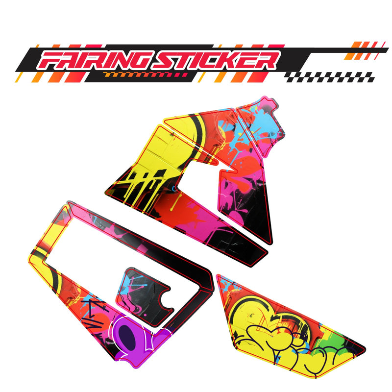 Graphic Kit Decals Fairing Sticker Custom Number For Razor MX350 MX400 (2021 or beyond) - L006 Street Graffiti - MC Motoparts