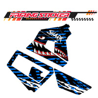 Graphic Kit Decals Fairing Sticker Custom Number For Razor MX350 MX400 (2021 or beyond) - LH001 Blue Shark - MC Motoparts