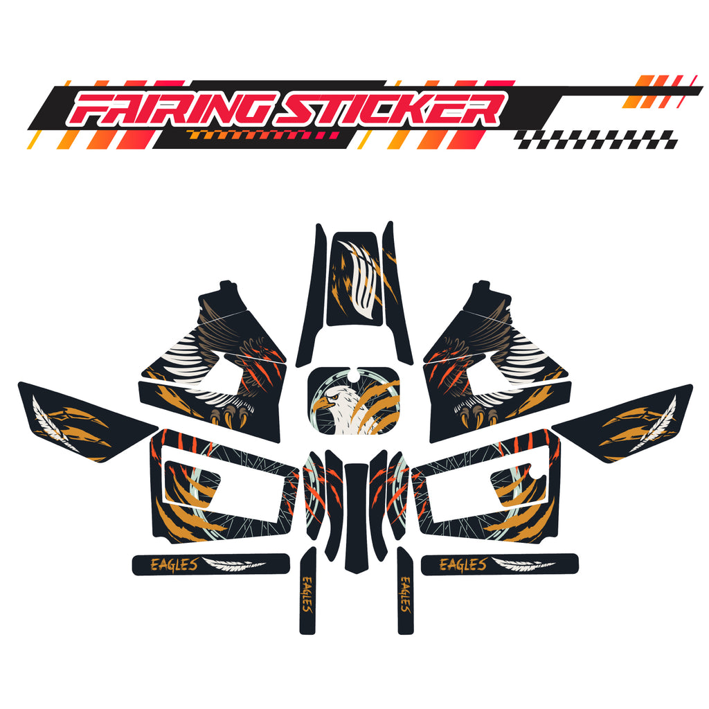 Graphic Kit Decals Fairing Sticker Custom Number For Razor MX350 MX400 ...