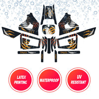 Graphic Kit Decals Fairing Sticker Custom Number For Razor MX350 MX400 (2021 or beyond) - LH002 Black Brown Eagle - MC Motoparts