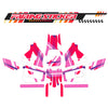 Graphic Kit Decals Fairing Sticker Custom Number For Razor MX350 MX400 (2021 or beyond) - LH003 Pink Red White Slash - MC Motoparts