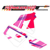 Graphic Kit Decals Fairing Sticker Custom Number For Razor MX350 MX400 (2021 or beyond) - LH003 Pink Red White Slash - MC Motoparts