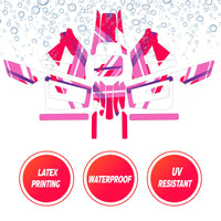 Graphic Kit Decals Fairing Sticker Custom Number For Razor MX350 MX400 (2021 or beyond) - LH003 Pink Red White Slash - MC Motoparts