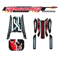 Graphic Kit Decals Fairing Sticker Custom Number For Razor MX350 MX400 (2021 or beyond) - LH004 Black Red Robot - MC Motoparts