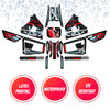 Graphic Kit Decals Fairing Sticker Custom Number For Razor MX350 MX400 (2021 or beyond) - LH004 Black Red Robot - MC Motoparts
