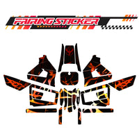 Graphic Kit Decals Fairing Sticker Custom Number For Razor MX350 MX400 (2021 or beyond) - LH008 Red Mythical Bird - MC Motoparts
