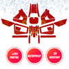 Graphic Kit Decals Fairing Sticker Custom Number For Razor MX350 MX400 (2021 or beyond) - LH013 Red Robot - MC Motoparts