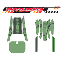 Graphic Kit Decals Fairing Sticker Custom Number For Razor MX350 MX400 (2021 or beyond) - LH015 Green Robot - MC Motoparts