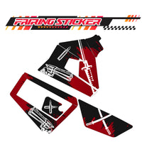Graphic Kit Decals Fairing Sticker Custom Number For Razor MX350 MX400 (2021 or beyond) - LH016 Black Red Warrior - MC Motoparts