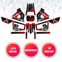 Graphic Kit Decals Fairing Sticker Custom Number For Razor MX350 MX400 (2021 or beyond) - LH016 Black Red Warrior - MC Motoparts