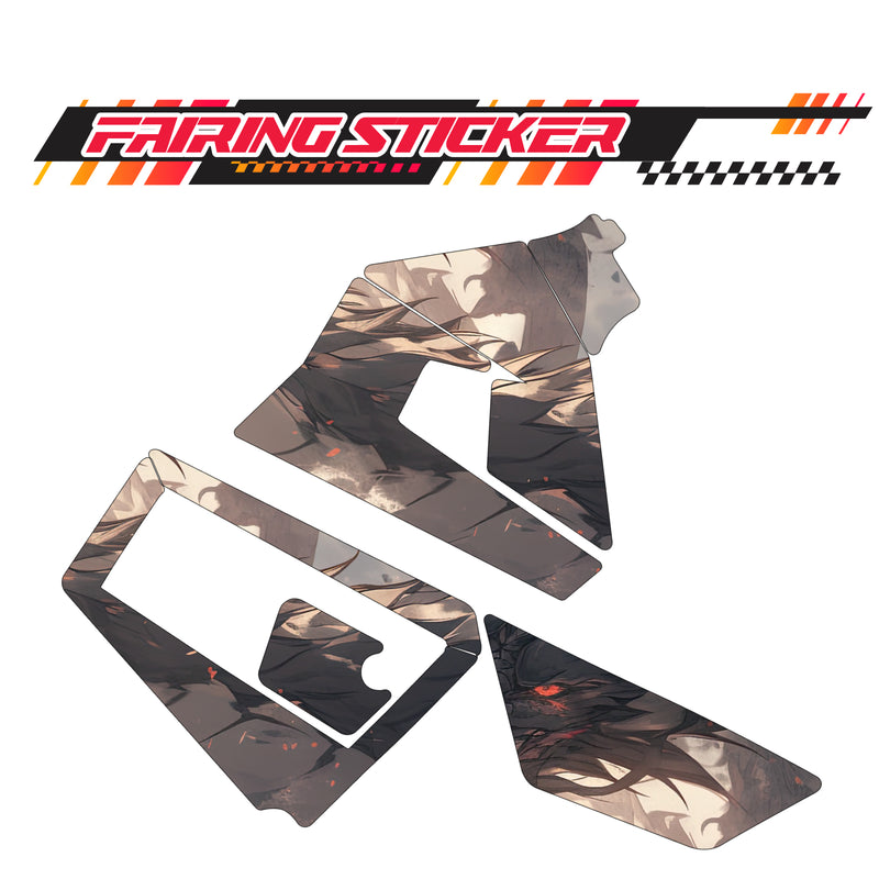 Graphic Kit Decals Fairing Sticker Custom Number For Razor MX350 MX400 (2021 or beyond) - LH017 Grey Dragon Man - MC Motoparts