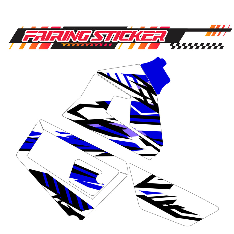 Graphic Kit Decals Fairing Sticker Custom Number For Razor MX350 MX400 (2021 or beyond) - LH018 Blue Purple Stripe - MC Motoparts