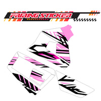 Graphic Kit Decals Fairing Sticker Custom Number For Razor MX350 MX400 (2021 or beyond) - LH019 Pink Black Stripe - MC Motoparts