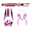 Graphic Kit Decals Fairing Sticker Custom Number For Razor MX350 MX400 (2021 or beyond) - LH019 Pink Black Stripe - MC Motoparts